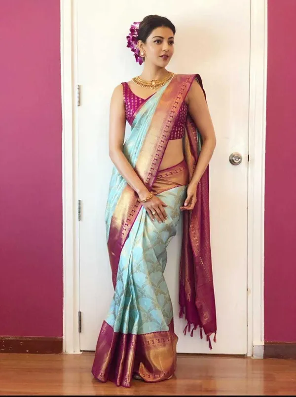 Light_Blue_Woven_Kanjivaram_Silk_Saree_with_Saree_Cover